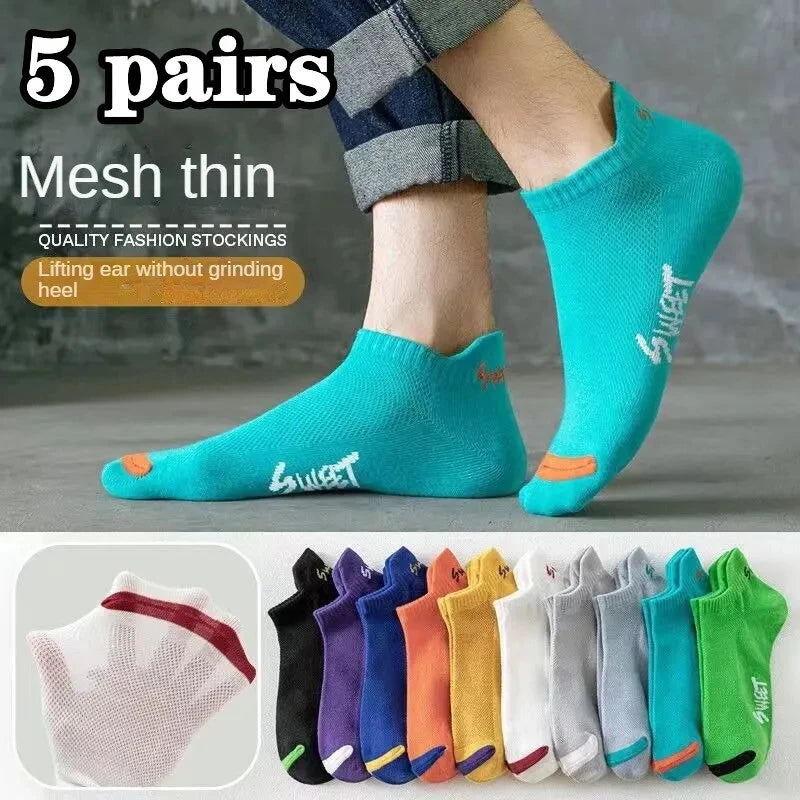 1pairs Men's Fashion Cotton Breathable Comfortable Ankle Socks, Men's Summer Socks